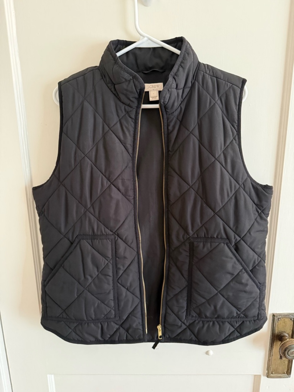 J. Crew Factory Quilted Black Vest